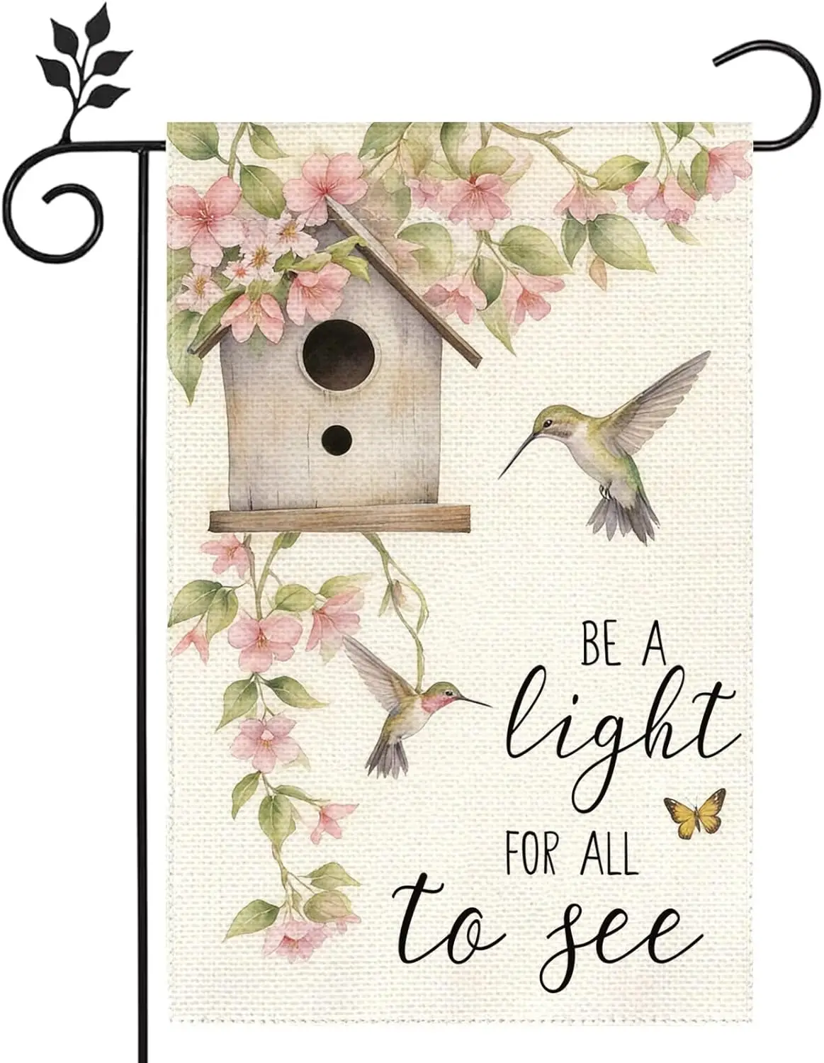 Be A Light For All To See Welcome Spring Birds Garden Flag 12x18 Inch Double Sided Seasonal Floral Yard Outdoor Flag Home De AAS