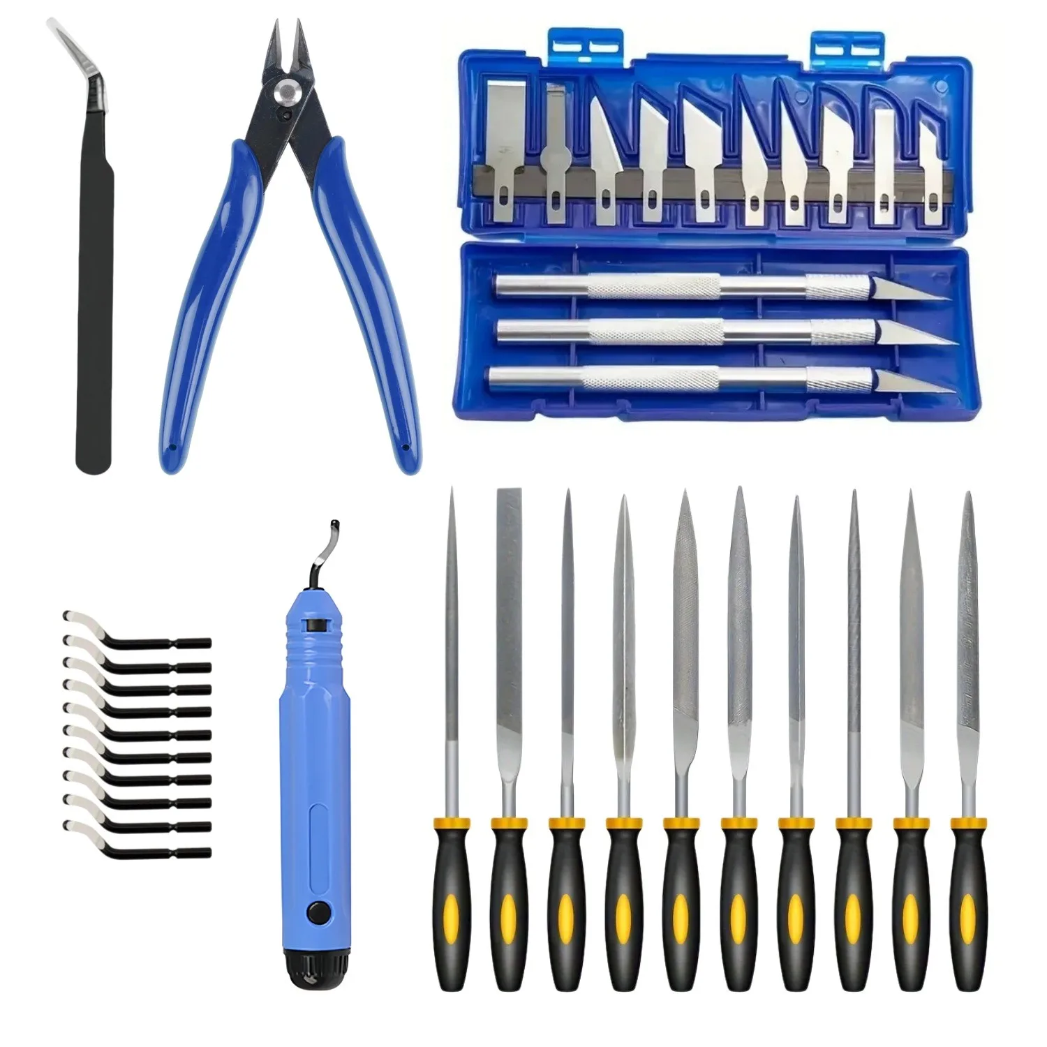3D Model Grinding Tool Handle Deburring Engraving Knife Kit DIY File Cutter Scraper Trimming Tool Cleaner 3D Printer