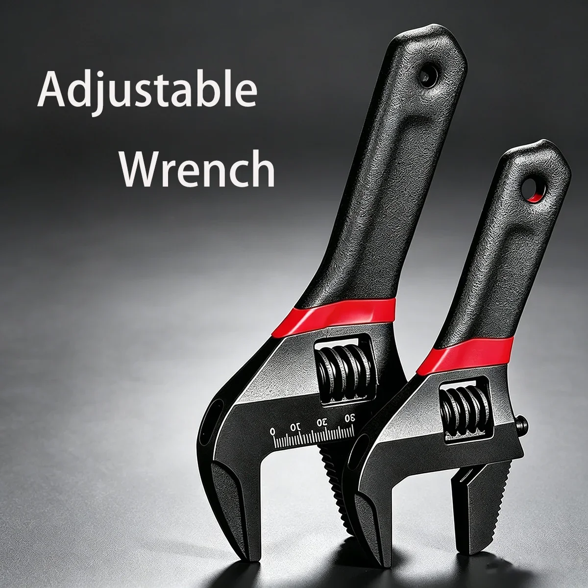 Industrial Heavy Duty Short Adjustable Wrench Thickened Quick Open Universal Spanner Plumbing Bathroom Motorcycle Repair Tool