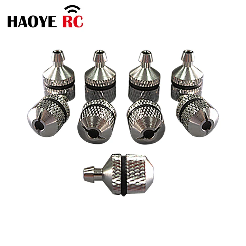 Haoye 2 szt. Metalowy filtr paliwa, dysza paliwowa, srebrny filtr paliwa do samolotów RC, części zamienne