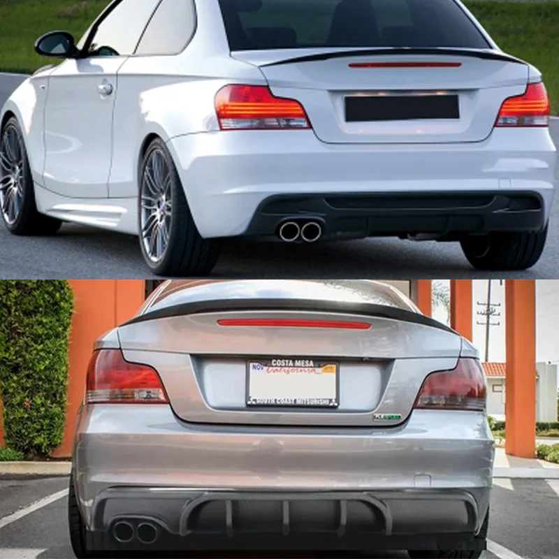 

Diffuser For BMW 1 Series E82 118d 120d 120i 125i 135i Coupe 2007-2013 Rear Bumper Diffuser M Performance Carbon Look Black