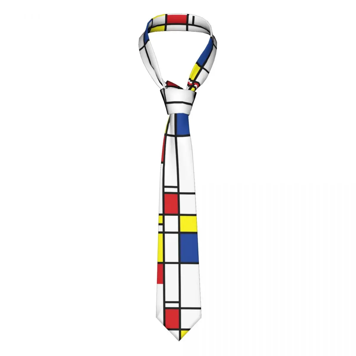 

Geometric De Stijl Tie Mondrian Minimalist 8CM Printed Neck Ties Accessories Business For Man Blouse Cravat