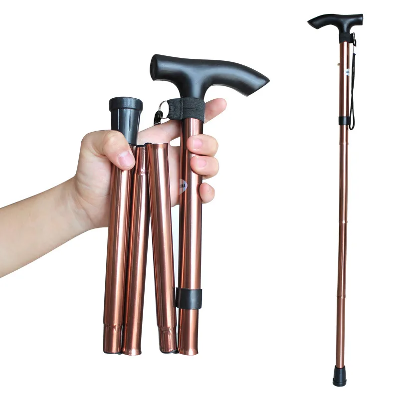 

Folding Trekking Poles Handle Retractable Aluminum Alloy Climbing Crutch Walking Stick