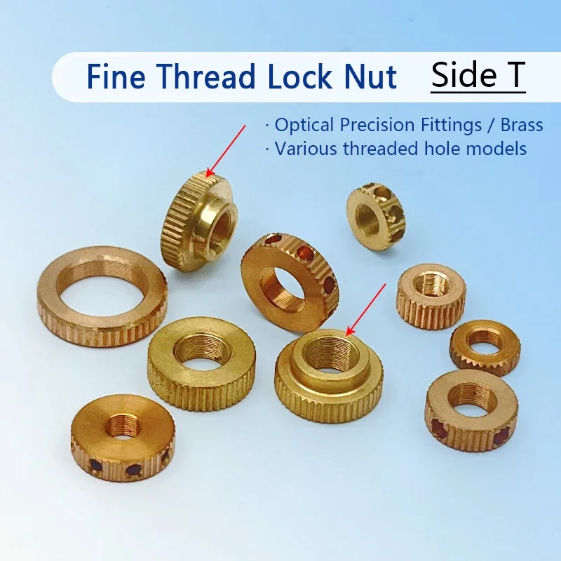 Side T Lock Nut M4x0.25 M6x0.25 M12x0.25 Precision Accessory Copper Material For Optical Laboratory Pitch Adjustment Frame