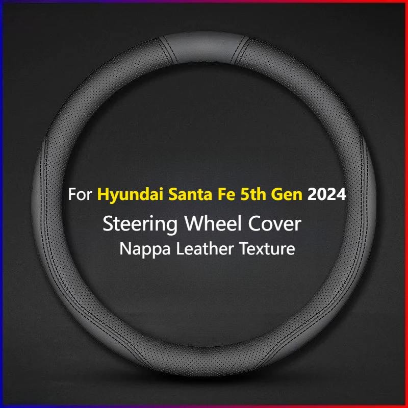 For Hyundai Santa Fe 5th Gen 2024 Steering Wheel Cover Non-slip Ultra-thin Handle Protector Easy Install Interior Mod Car Parts