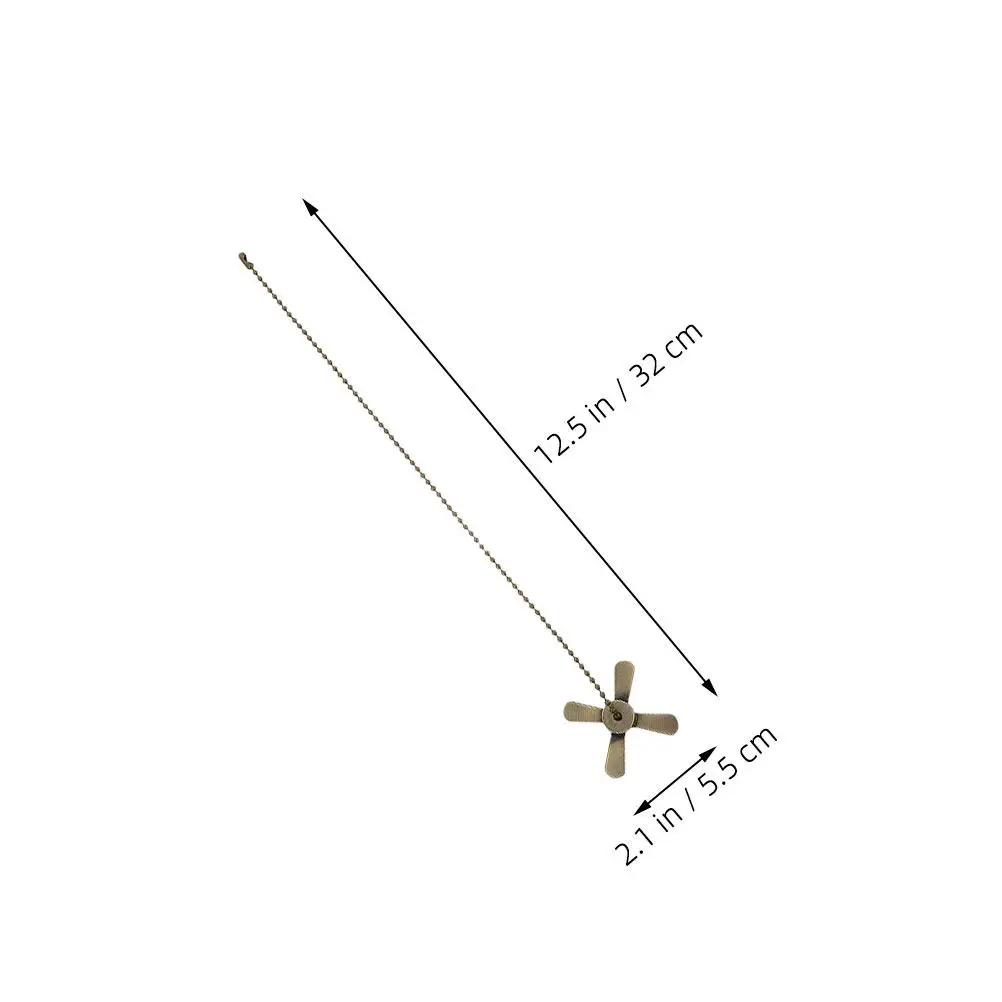 2Sets Ceiling Fan Pull Chain Extensions Decorative Metal Charm Pendants Compatible with Most Fans Lamps DIY Upgrade Stylish