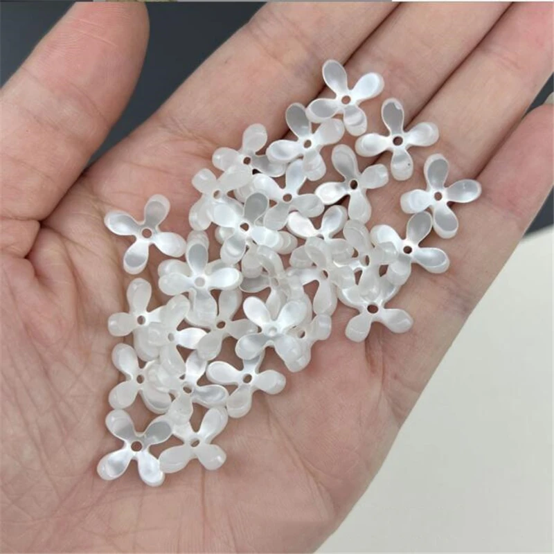 new creative Imitate shell 14mm torus petal beads acetic acid connector for diy earrings hairpin jewelry making accessories