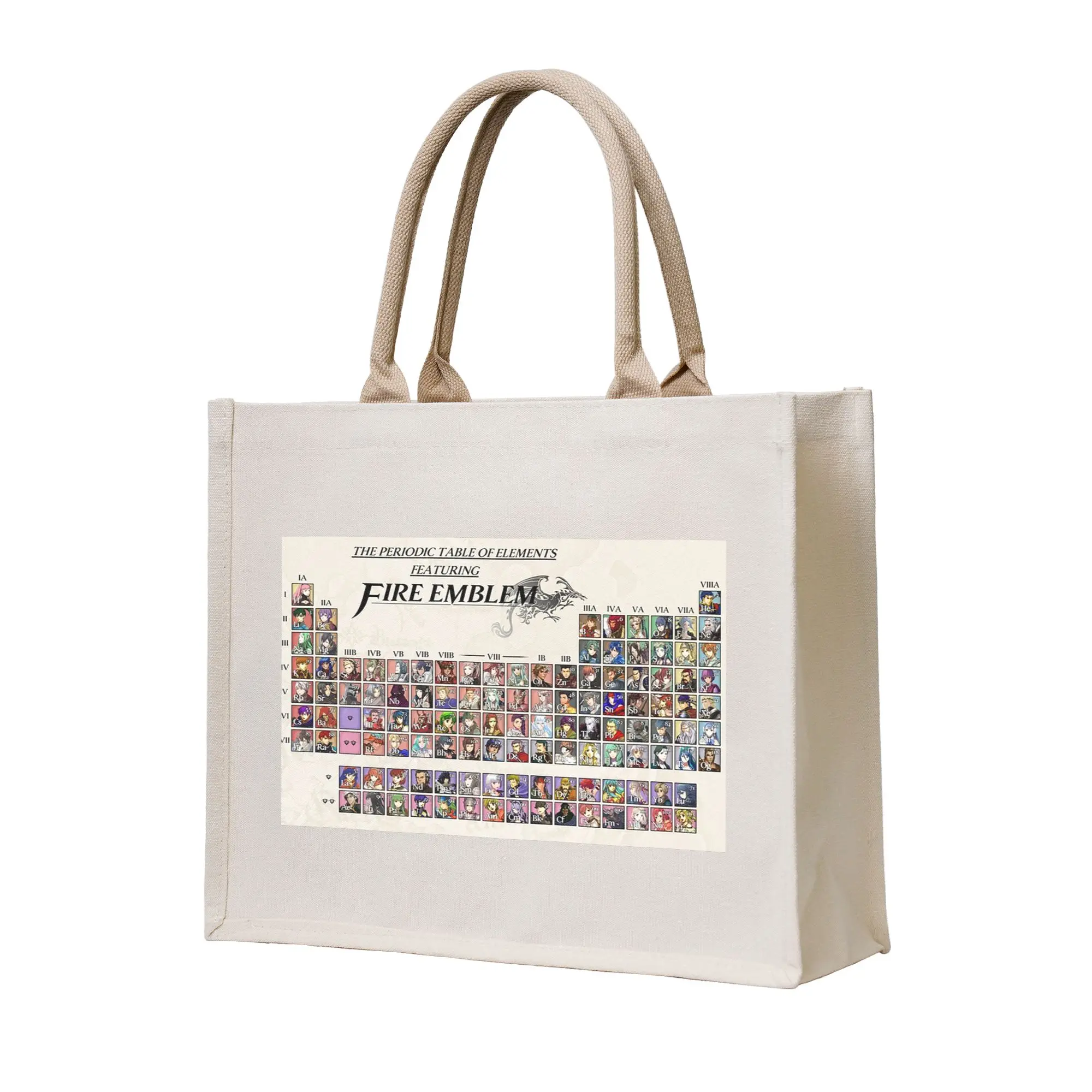 

Сумка-шоппер с изображением периодической таблицы и эмблемой огня, холщовая складная сумка-тоут для женщин, дорожная сумка через плечо