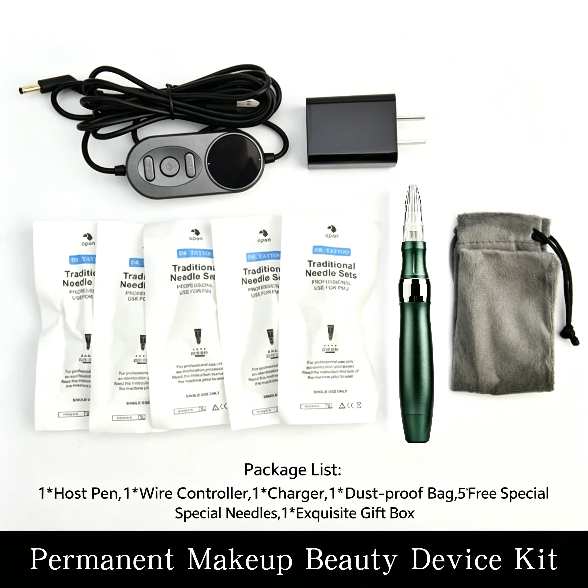Professional Permanent Makeup Machine Tattoo Pen Kit for Eyebrow Lip Eyeliner Beauty Tattoo Equipment