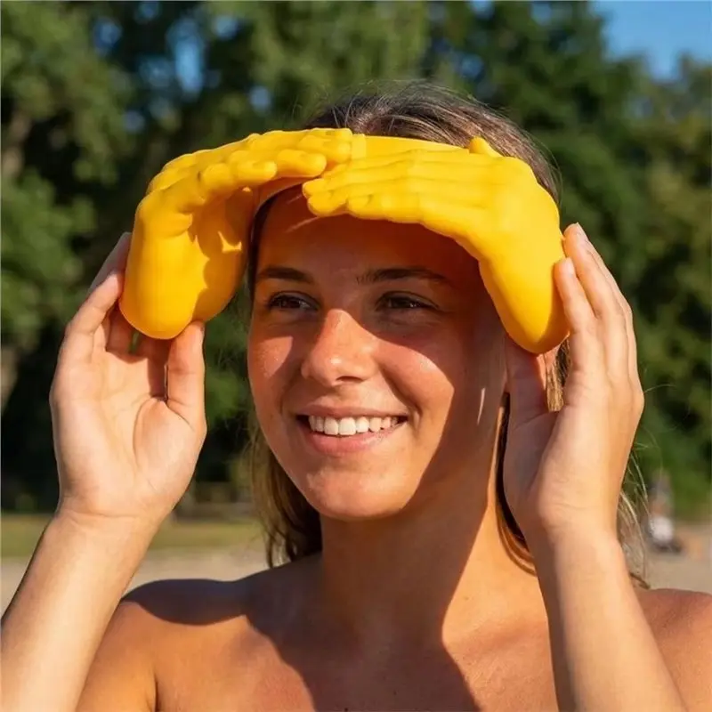 TEXU Party Hat Fun Solid Color Hand Shaped Sun Hat 3D Printed With Adjustable Uv Protection Suitable For Outdoor Events