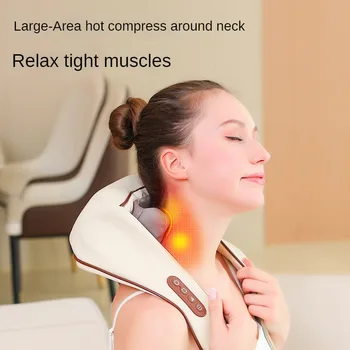 Electric shoulder kneading massage shawl neck back acupuncture massager automatic Cervical muscle relax trapezius cervical pillow