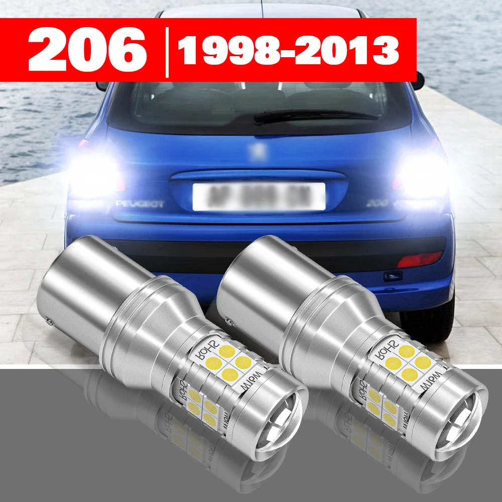 

For Peugeot 206 206+ 1998-2013 2pcs LED Reverse Light Backup Lamp Accessories 2004 2005 2006 2007 2008 2009 2010 2011 2012