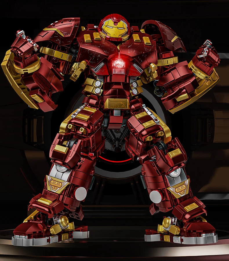 2600+ Teile Superhelden-Bausteine Kriegsroboter Actionfiguren Bausets Iron Buster Mech DIY Bausteine Spielzeug Feiertagsgeschenk Raumdekoration – Detail 4