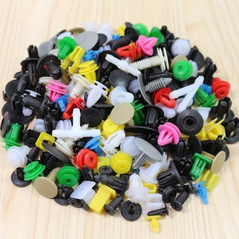 100pcs Universal Vehicle Mixed Fastener Rivet Clips, Plastic Panel Expansion Screws, Bumper Retainers,
