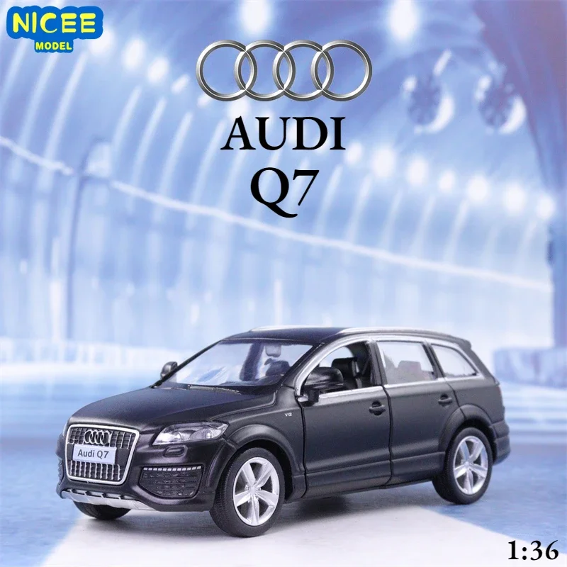 1:36 Audi Q7 modello di auto in lega pressofuso in metallo tirare indietro auto giocattolo alta simulazione collezione educativa per regali per