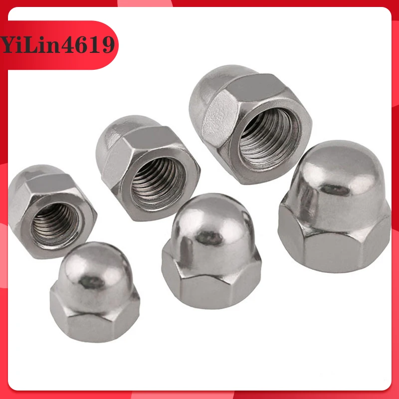 

Acorn Nut 304 stainless steel cover type nut American Cap Nut Inch Ball Nut 5Pcs