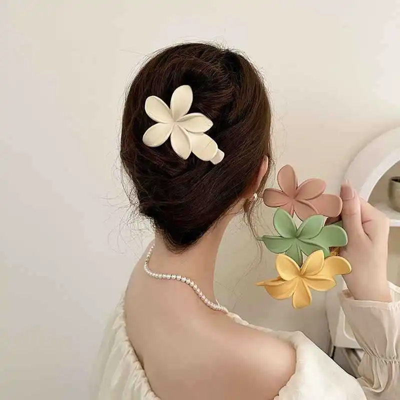 1 szt. Damskie spinki do włosów nowy koreański styl modne proste wszechstronne kwiatowe Badrettes delikatne eleganckie akcesoria do włosów dziewczyna