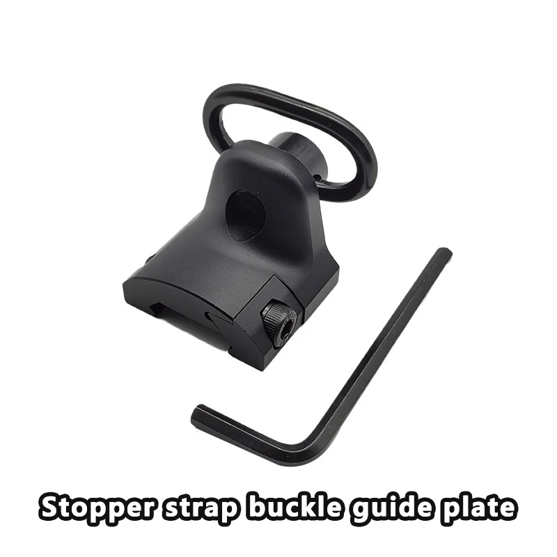 Hand-stop Back Strap Buckle Rail Version Tactical Metal Back Strap Buckle 20mm Rail Black EX249 Metal Material