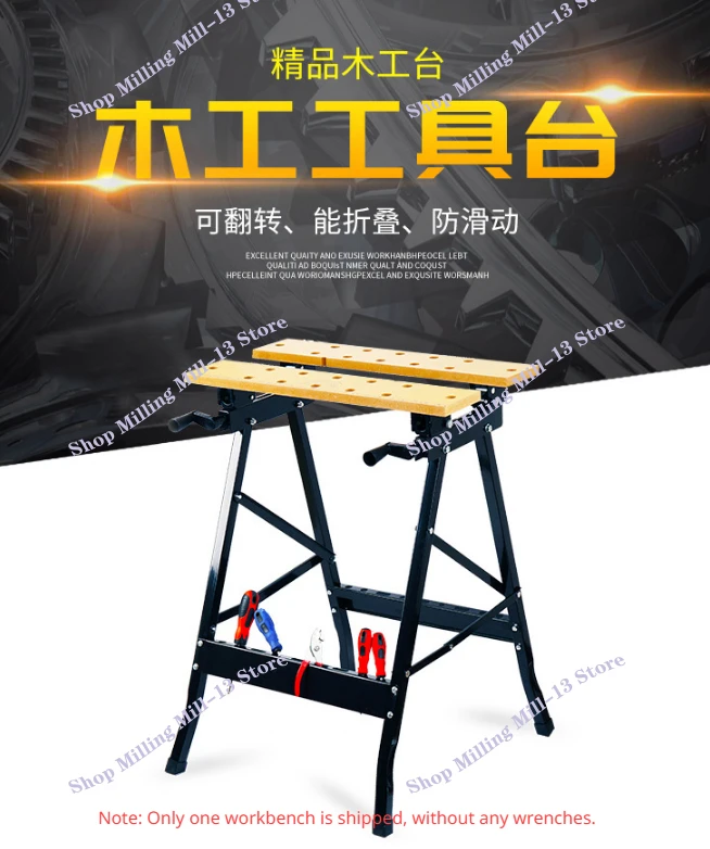 

New Multifunctional Carpentry Workbench Folding Woodworking Table Saw Household Portable Combined Tool Decoration Workbench