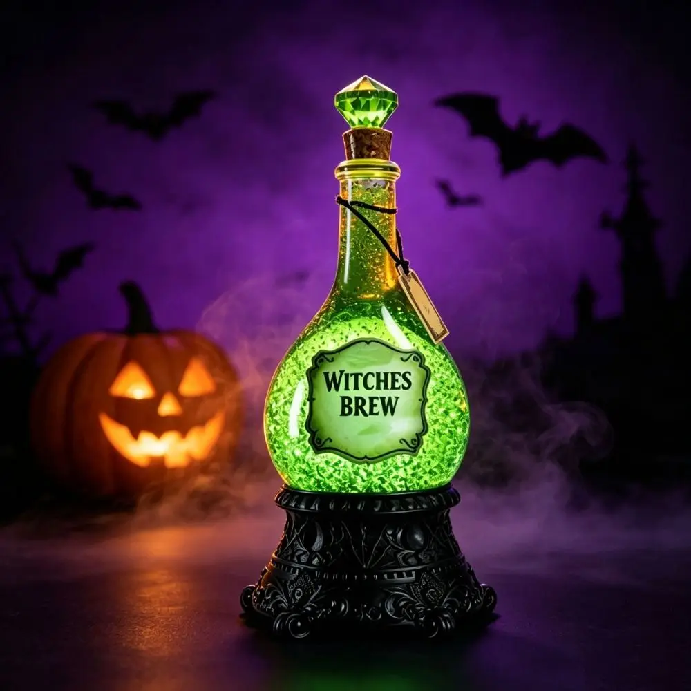 Solid Resin Resin Cauldron Light Fine Workmanship Warm Glow Light Mini Cauldron Lamp Stable Standing Compact Mini Size