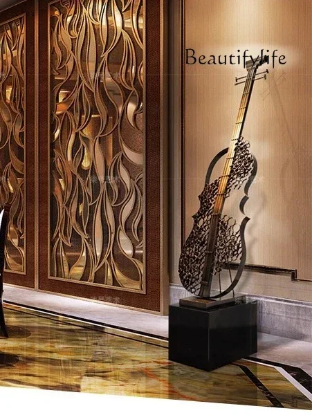 NB Violin Musical Instrument High-end Ornament Hotel Lobby Living Room Entrance Floor-to-ceiling Large-scale Artwork