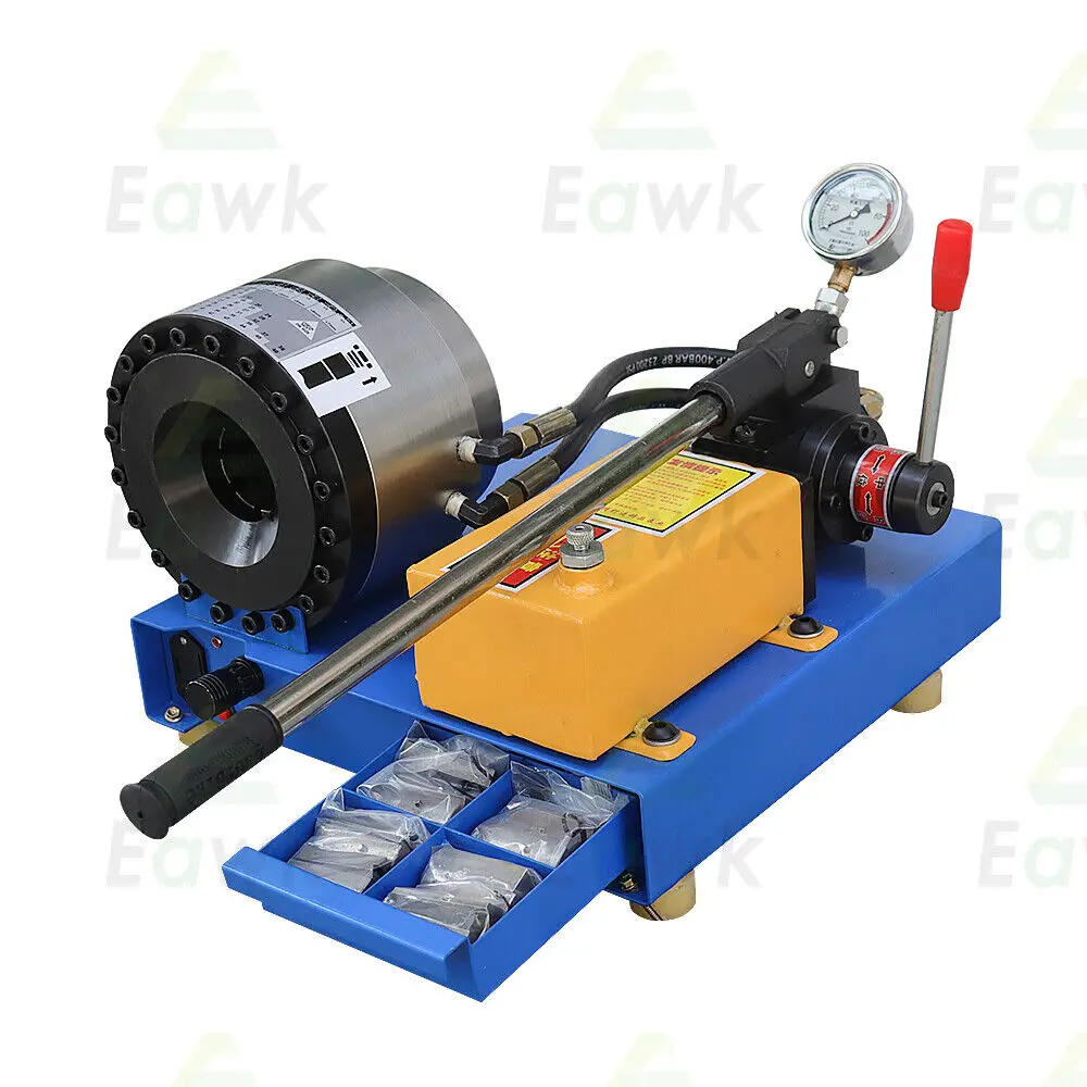 2 inch Manual Hydraulic Hose Crimping Machine Press Locking Machine With Pressure Gage