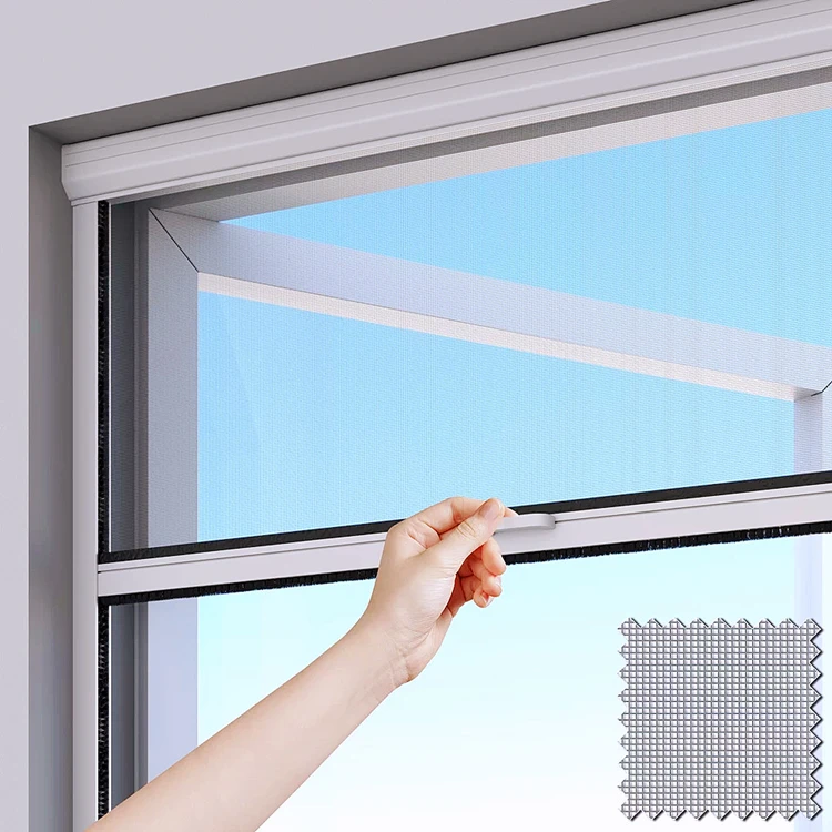 Factory customization is easy to install, roll up the anti-mosquito dust net screen window, reel retractable screen window