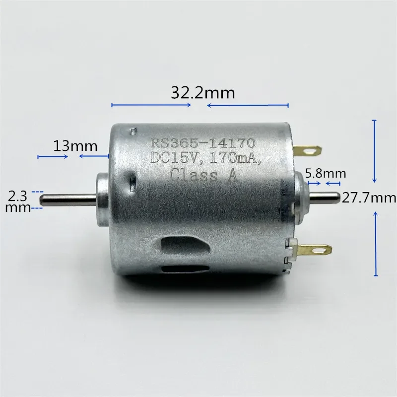 Mini RS-365-14170 węgla silnik szczotkowy DC 12V 14.4V 15V 18V 7700RPM High Speed podwójny wał do zamiatarki Robot do czyszczenia zabawka samochód