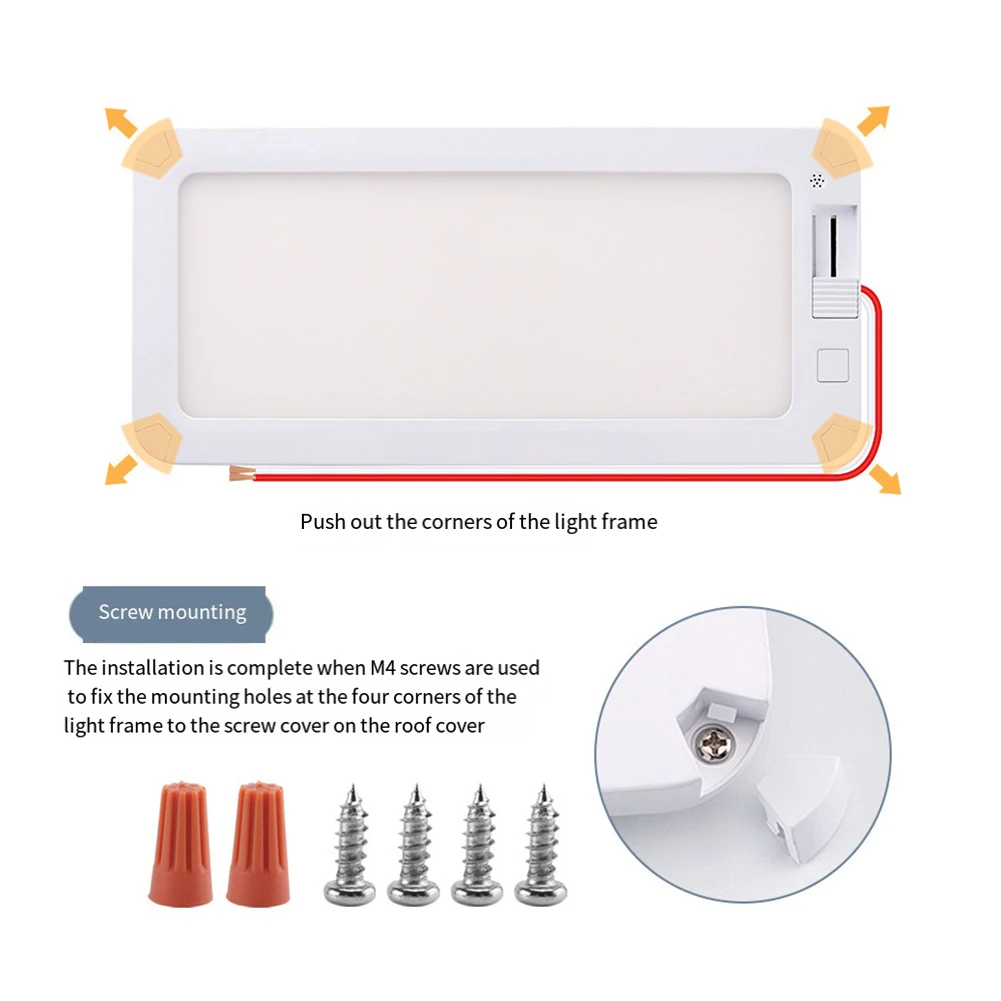 Lampu Panel 12-30v, lampu baca Interior mobil kecerahan tinggi untuk RV Yacht perahu Mobil