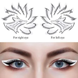 6 In 1 Eye Makeup Stencils Eye Shadow Pads Stencil Eyeliner Stencils Eyes Makeup Stamp Applicator for Women Beauty Shaping Tools