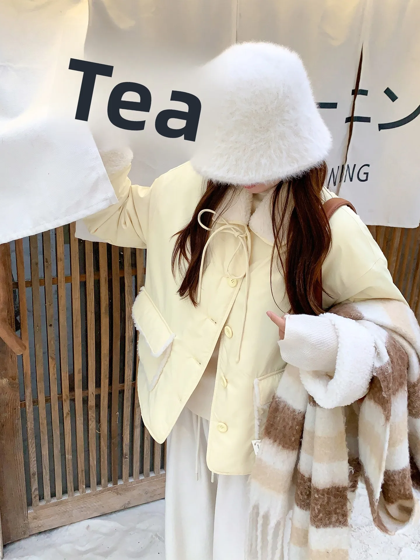 

Корейский свободный женский хлопковый джет с воротником-клапаном и Fce Thiened для зимы от Zeng Xiaoxian