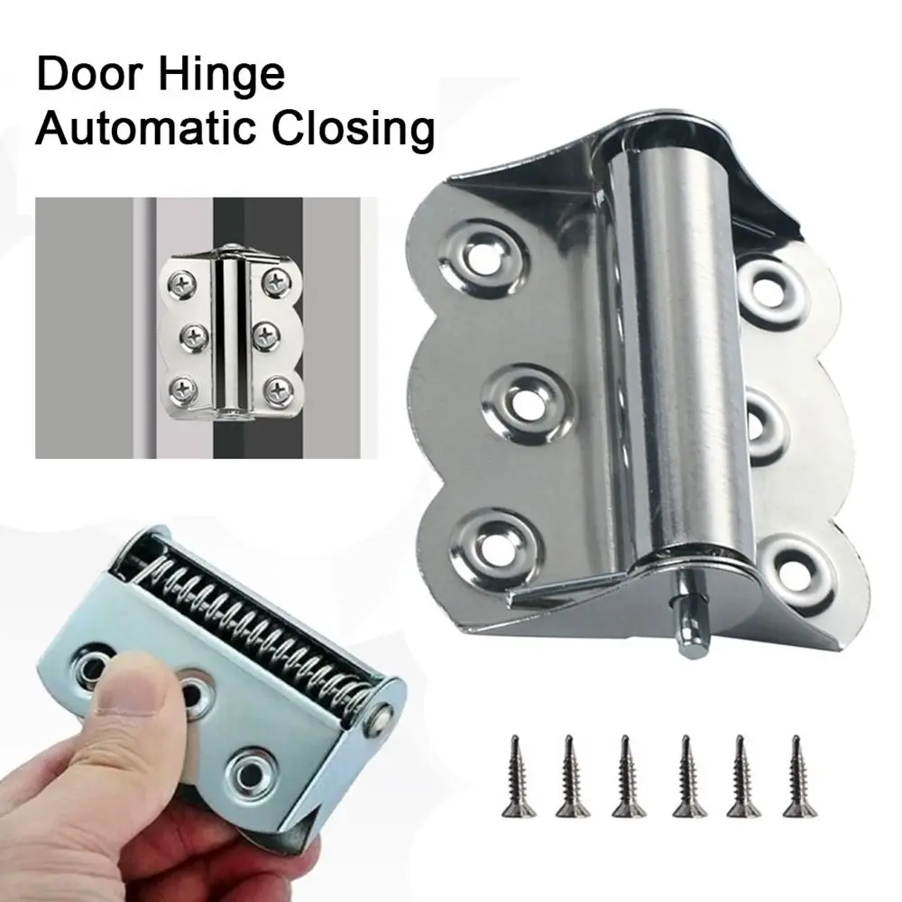 New Stainless Steel Door Butterfly Hinge Automatic Closing Spring Flush Hinges Rustproof High Quality Cabinet Hinges Cabinet