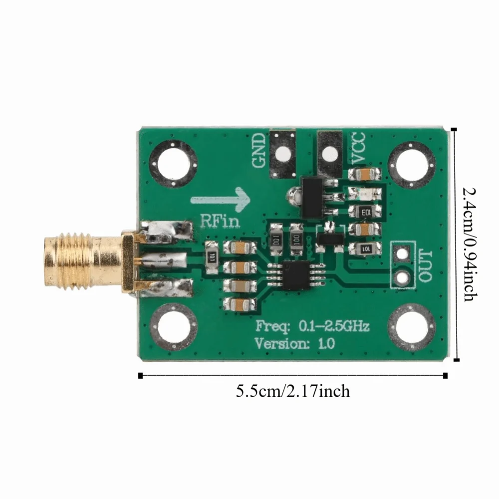 0.1-2.5GHz AD8313 Logarithmic Detector -72dBm-2dBm Range High Accuracy RF Signal Power Meter Log Output Power Meter