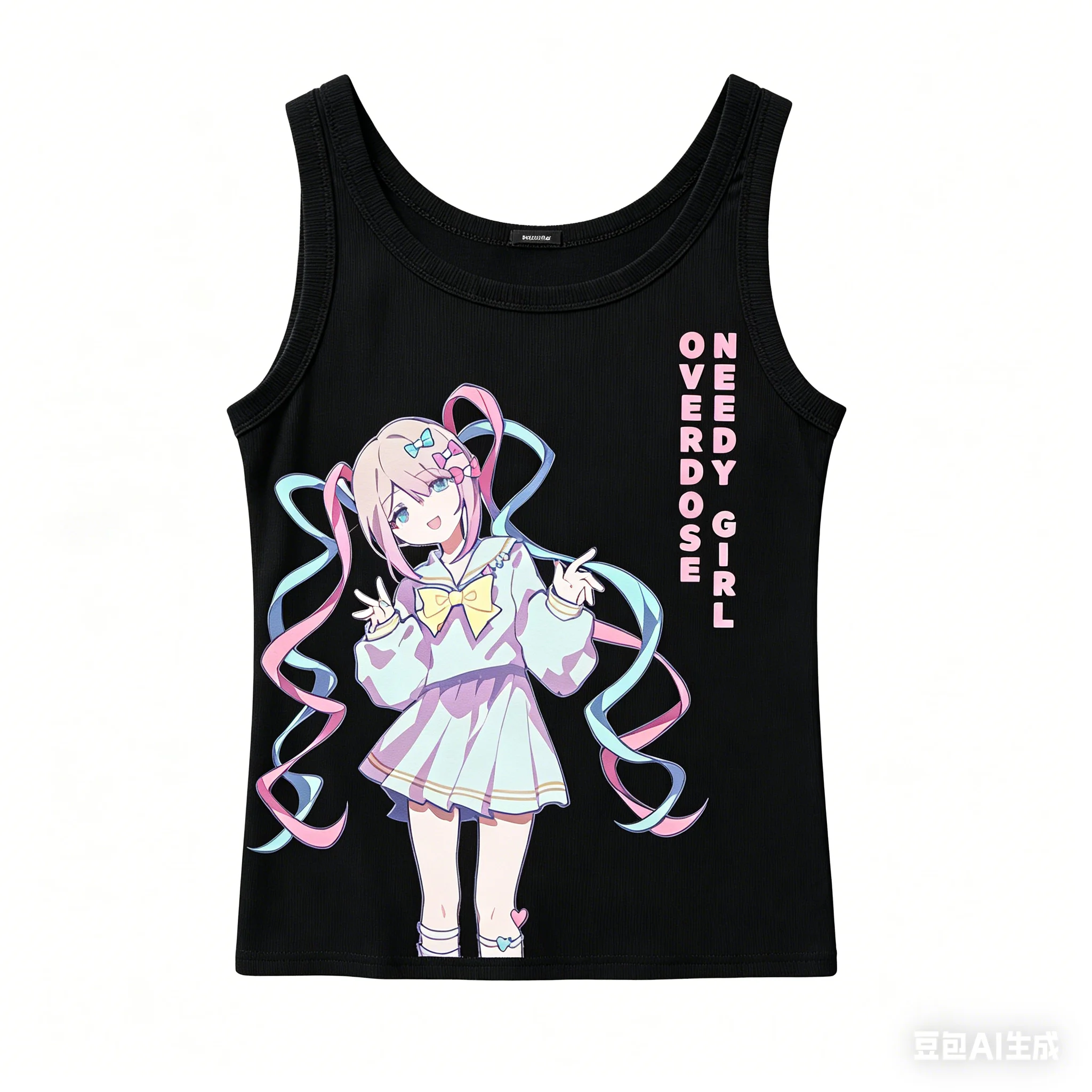 Needy Streamer Overload Geripptes Tanktop, Persönlichkeitskleidung, Neues Modell, Anime-Tanktop, Ganzjahreskleidung, Übergröße, Y2k, Kurz, Klassisch