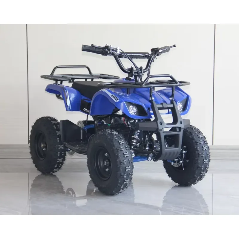 Kids Electric Off-Road Quad ATV-Mini 4 Wheeler with Chain Drive 110cc Engine Differential Lock Equipped Adjustable Speed