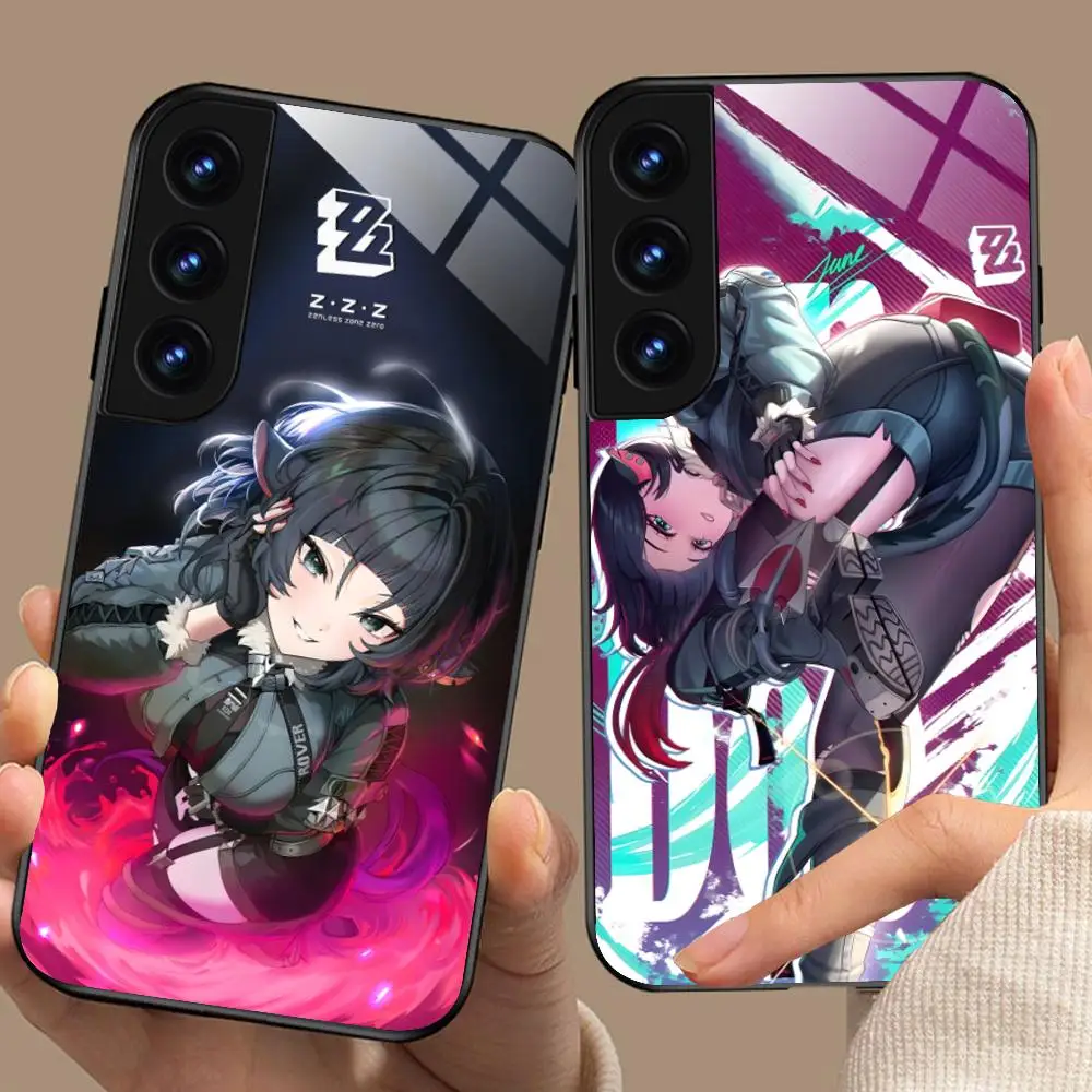 Zenless Zone Zero Jane Doe حافظة لهاتف سامسونج جالاكسي A56 55 54 53 52 51 36 35 34 23 16 15 5G غطاء زجاجي جميل #5