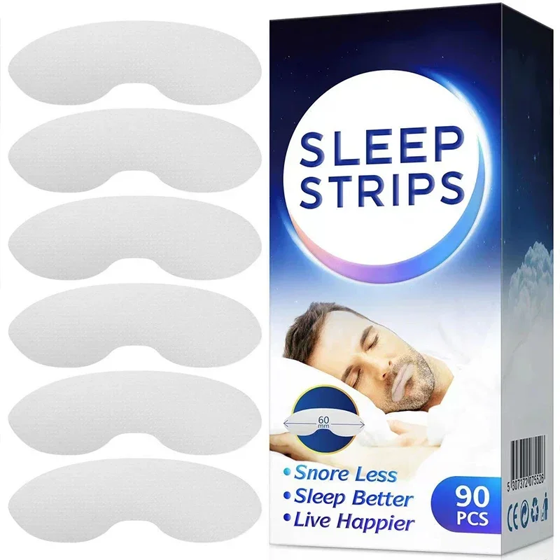 90pcs/box Sleep Strips Anti Snoring Patch Closed Mouth Breathing Patch Suitable for Men and Women Sleep Patches