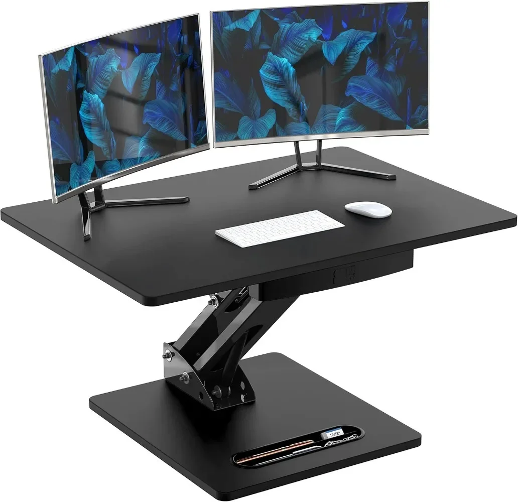 

28" Over Desk Height Adjustable Standing Desk, Black