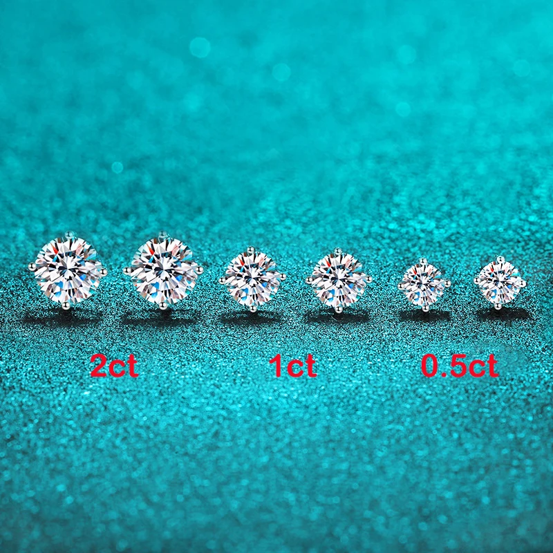 Smyoue White Gold Plated 1-4ct Moissanite Earring Studs for Women 4 Claws Brilliant Halo Lab Diamond Jewelry S925 Solid Silver