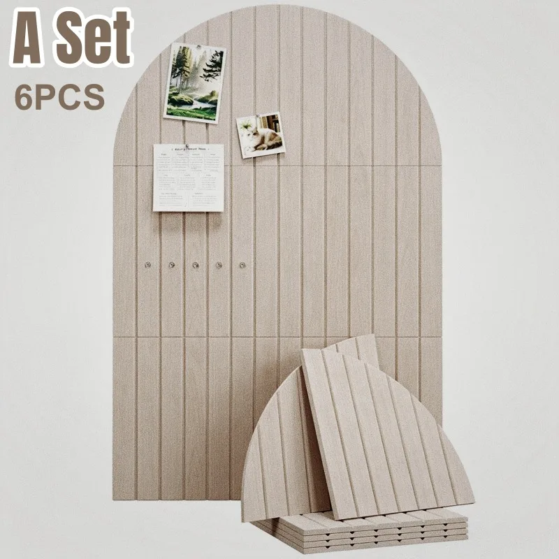 Arch Self Adhesive Felt Bulletin Board Arched Felt Acoustic Wall Panel Stickers Noise Reduction Wall Decor for Home Office Study