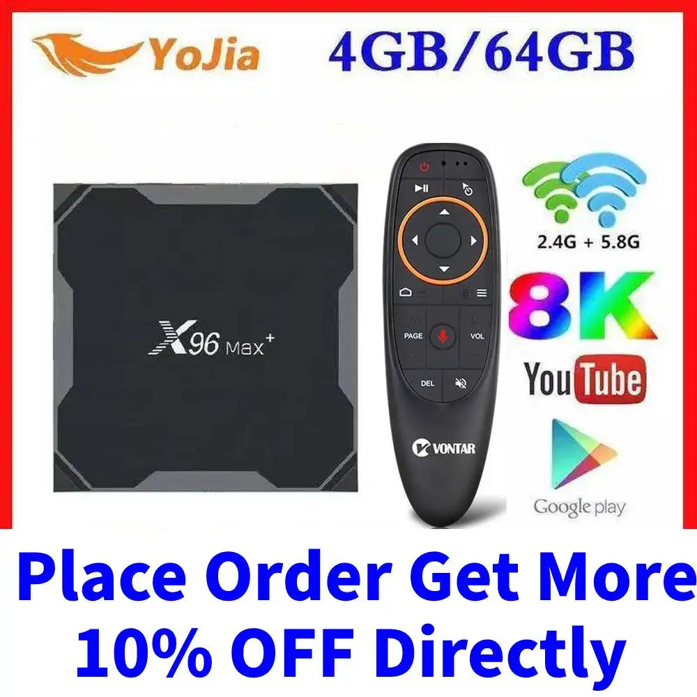 Android 9.0 8K TV Box with 4GB RAM