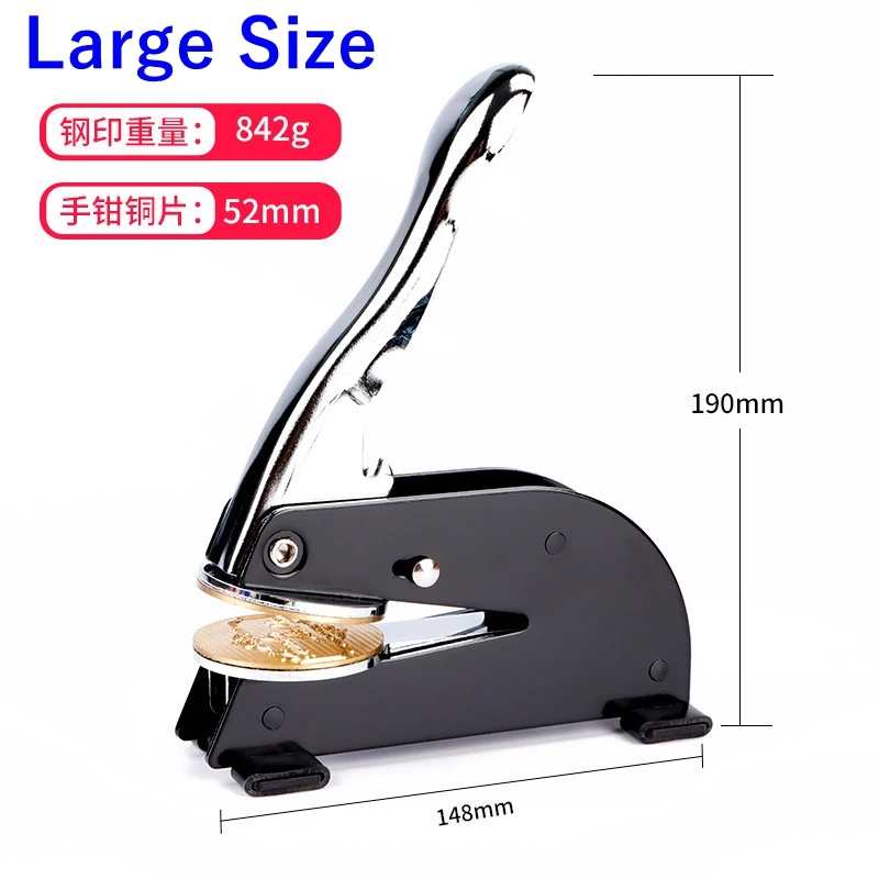 

Large Size Custom Embosser Stamp LOGO Party Library Personalized Book Private Seals Head Wedding Envelope Graduation Christmas