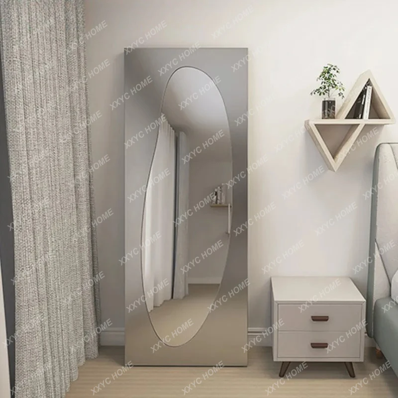 LX  ins style clothing store floor-to-ceiling mirror modern simple household stainless steel fitting mirror bedroom dressing