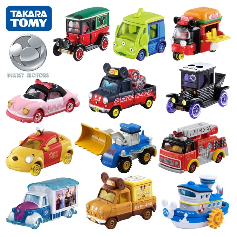 TAKARA TOMY Alloy car model DM series Toy Story Mickey Minnie Houdi Donald Duck toy car for children over 3 years old