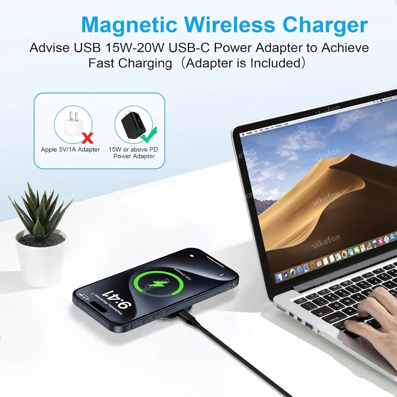 Magnetic 3 in 1 Wireless Charger For iPhone 17 16 15 14 13 12 11 Charging Station for Samsung /Apple /Huawei Watch and Airpods view 5