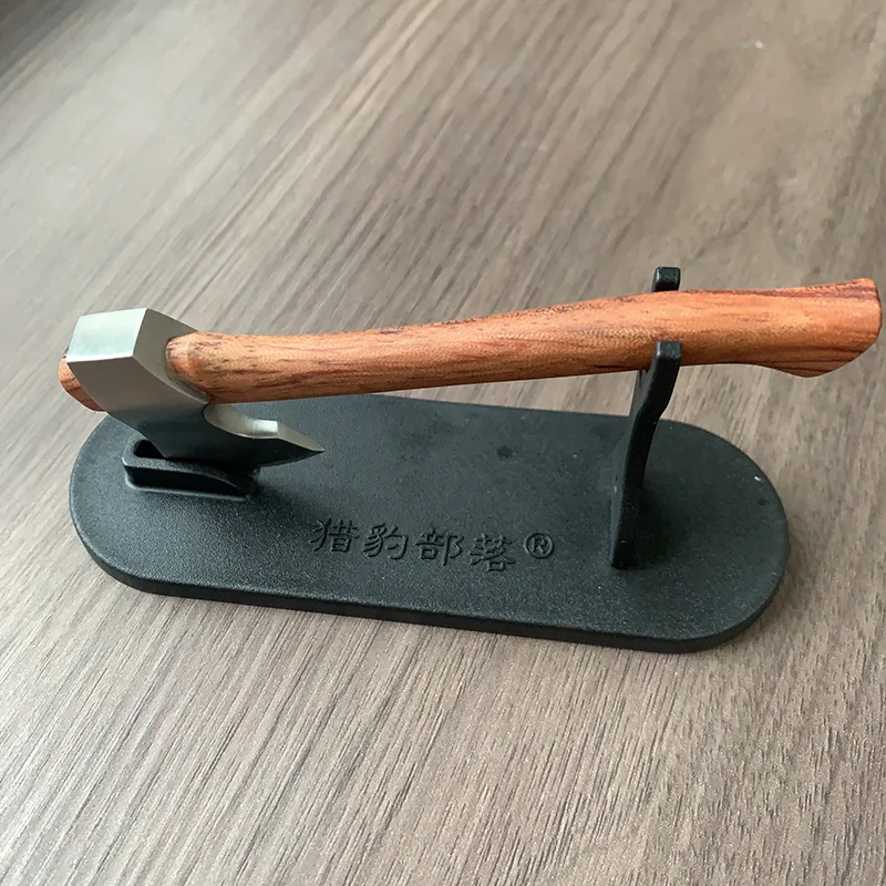 Imagem -03 - Mini Mountain Axe com Cabo de Madeira Outdoor Camping Utility Pocket Edc Faca de Lâmina Fixa Ferramentas Manuais para a Sobrevivência Aço Inoxidável