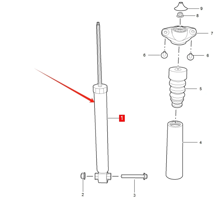 ATMMG Original For SAIC MG6 Rear Shock Absorber Rear Hydraulic Shock Absorber 10462903 10628386