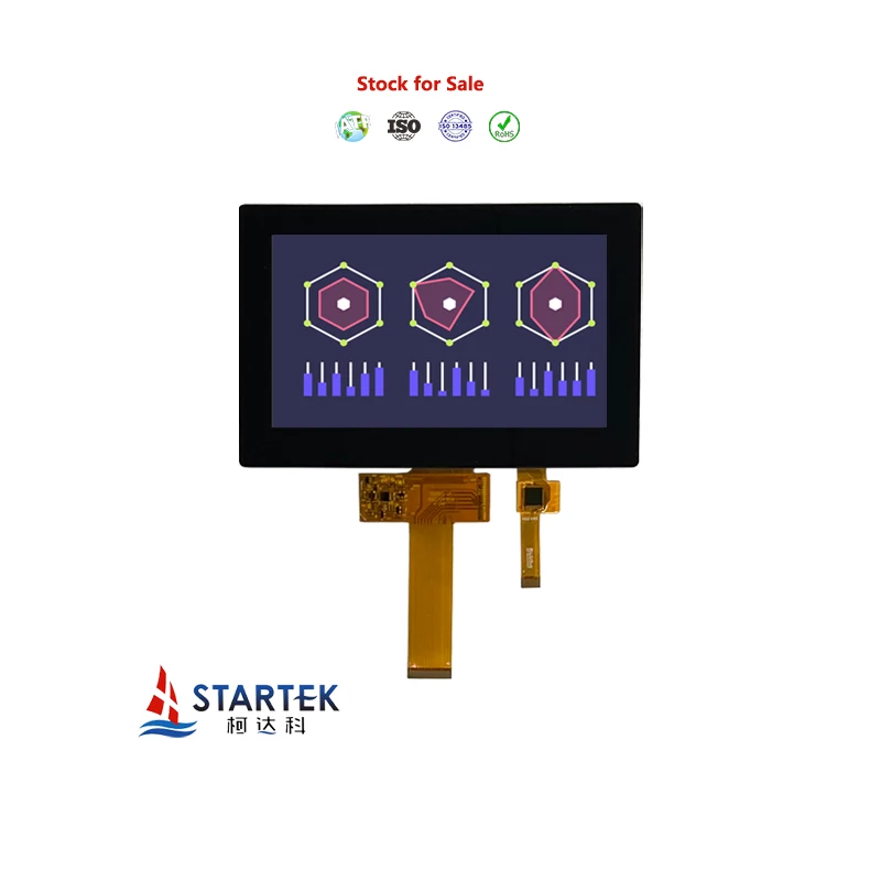 High Brightness 7 Inch TFT LCD Touch Panel Module with LVDS Interface 1024x600 Resolution