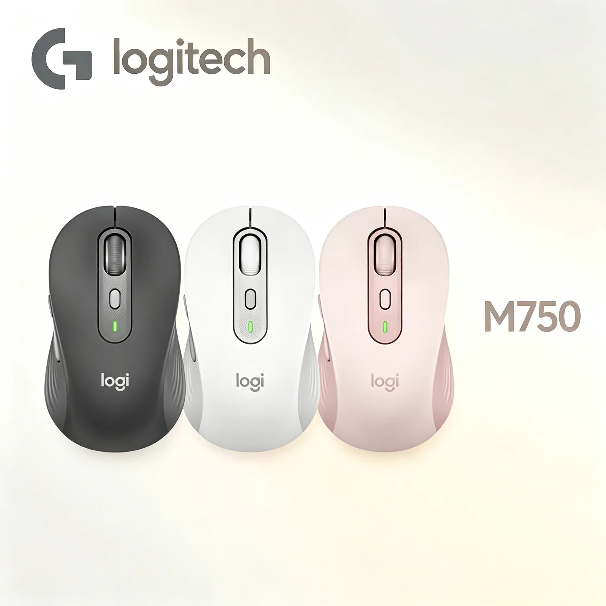 Seamless Multi‑Device Switch Logitech M750 Wireless Mouse,SmartWheel Scroll Technology,Bluetooth 2.4G Silent Mice Compatible Wit