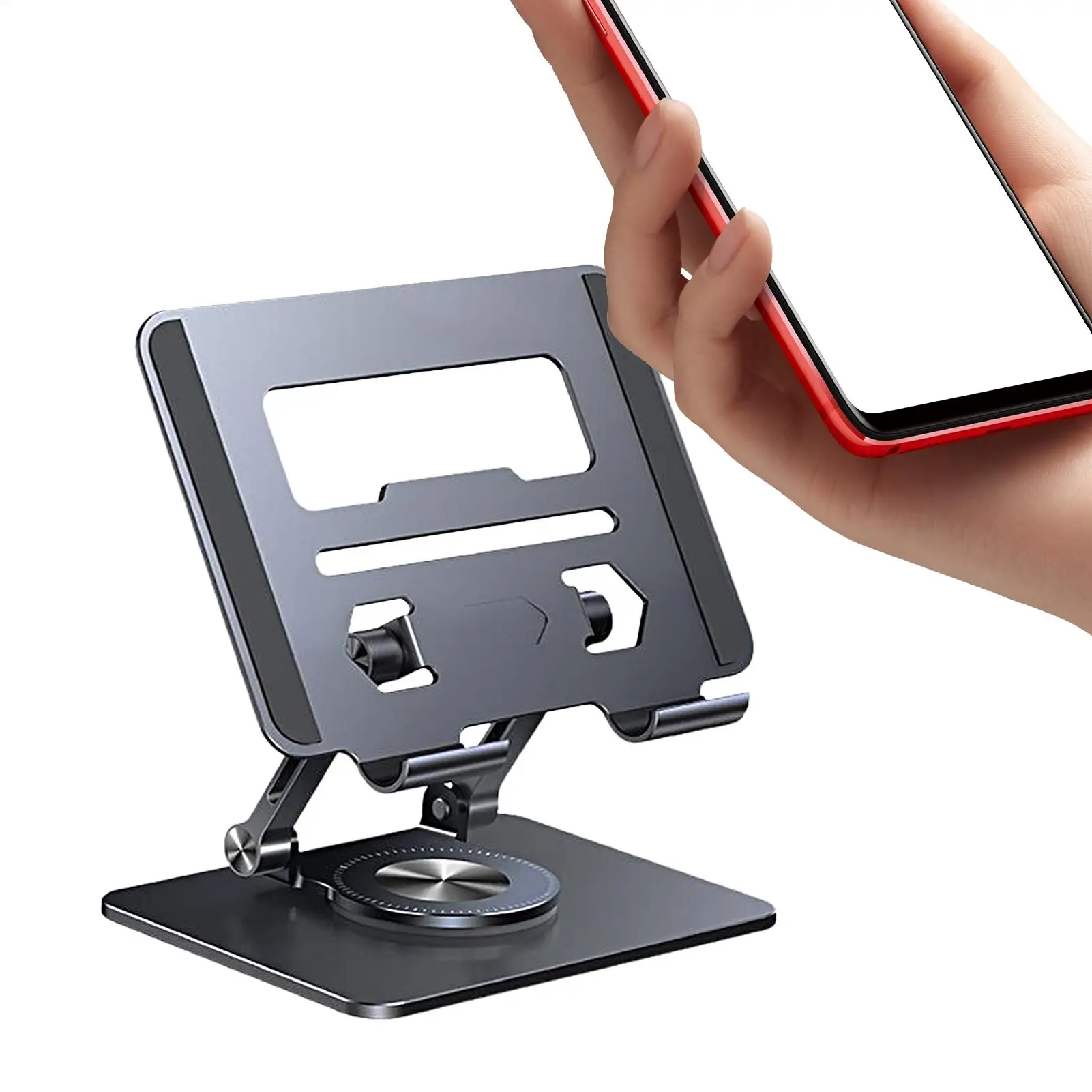 Adjustable Laptop Stand Aluminum Alloy 360 Rotating Desk Laptop Holder Computer Riser for Smartphones Notebooks Tablets